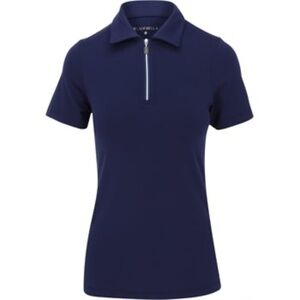 Sofibella Navy Short Sleeve Golf Shirt Size Small
